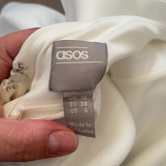 ASOS open back scuba a line dress white - Picture 4 of 4